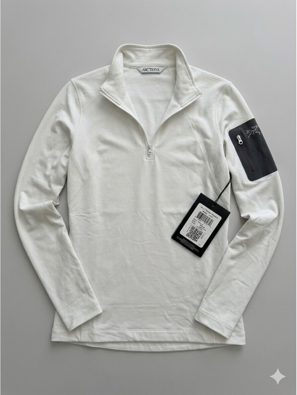 New Arc’teryx Women’s Rho LT Baselayer Zip Neck - Pine Frost - Medium